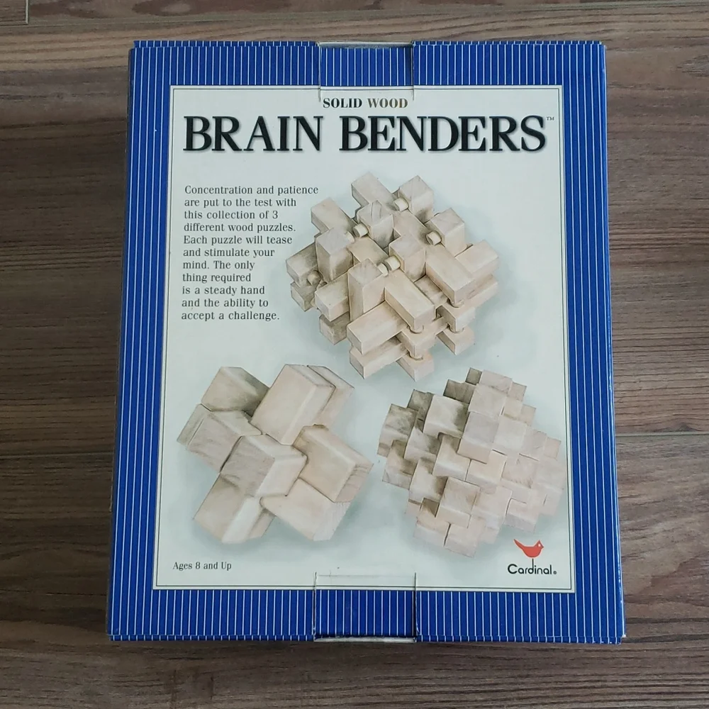 Brain Benders 3 Piece Wood Puzzles